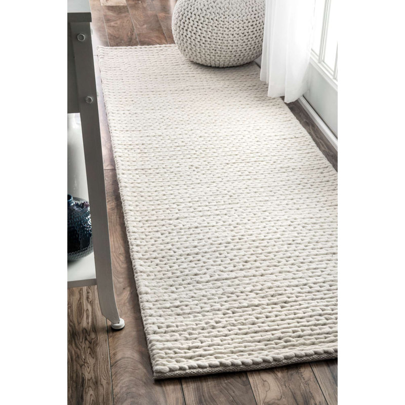 Arviso HandBraided Wool Ivory Rug Joss & Main